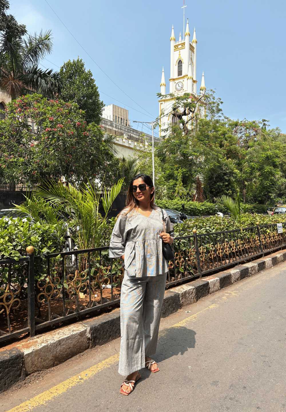 Slow Light Co-ord in Grey Gingham