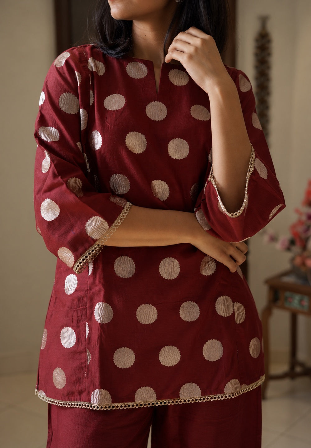 Sitare - Deep Maroon Coord Set