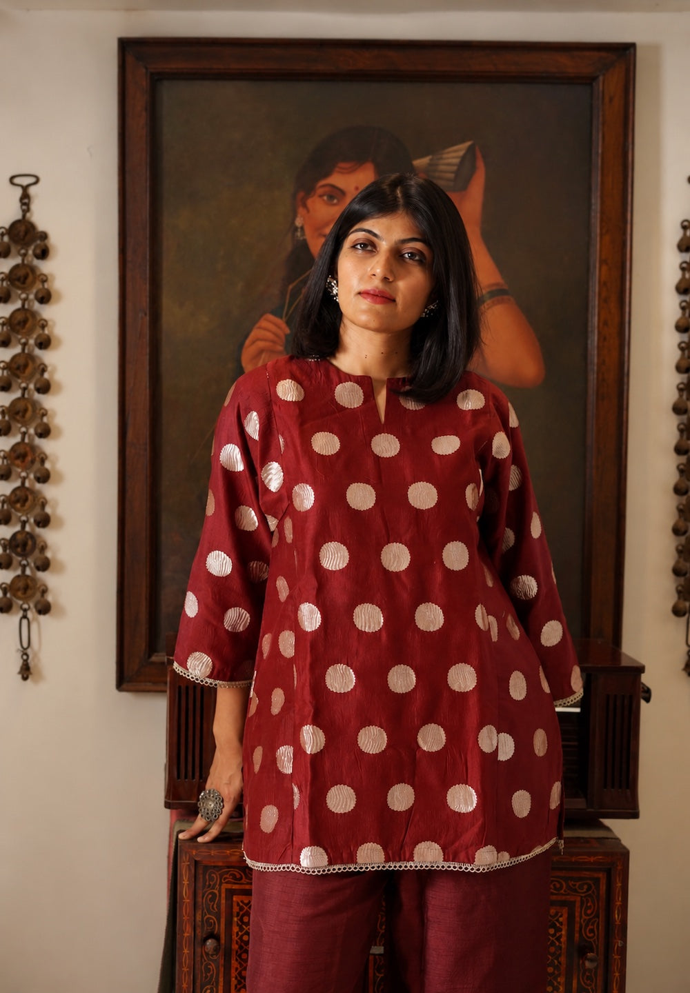 Sitare - Deep Maroon Coord Set