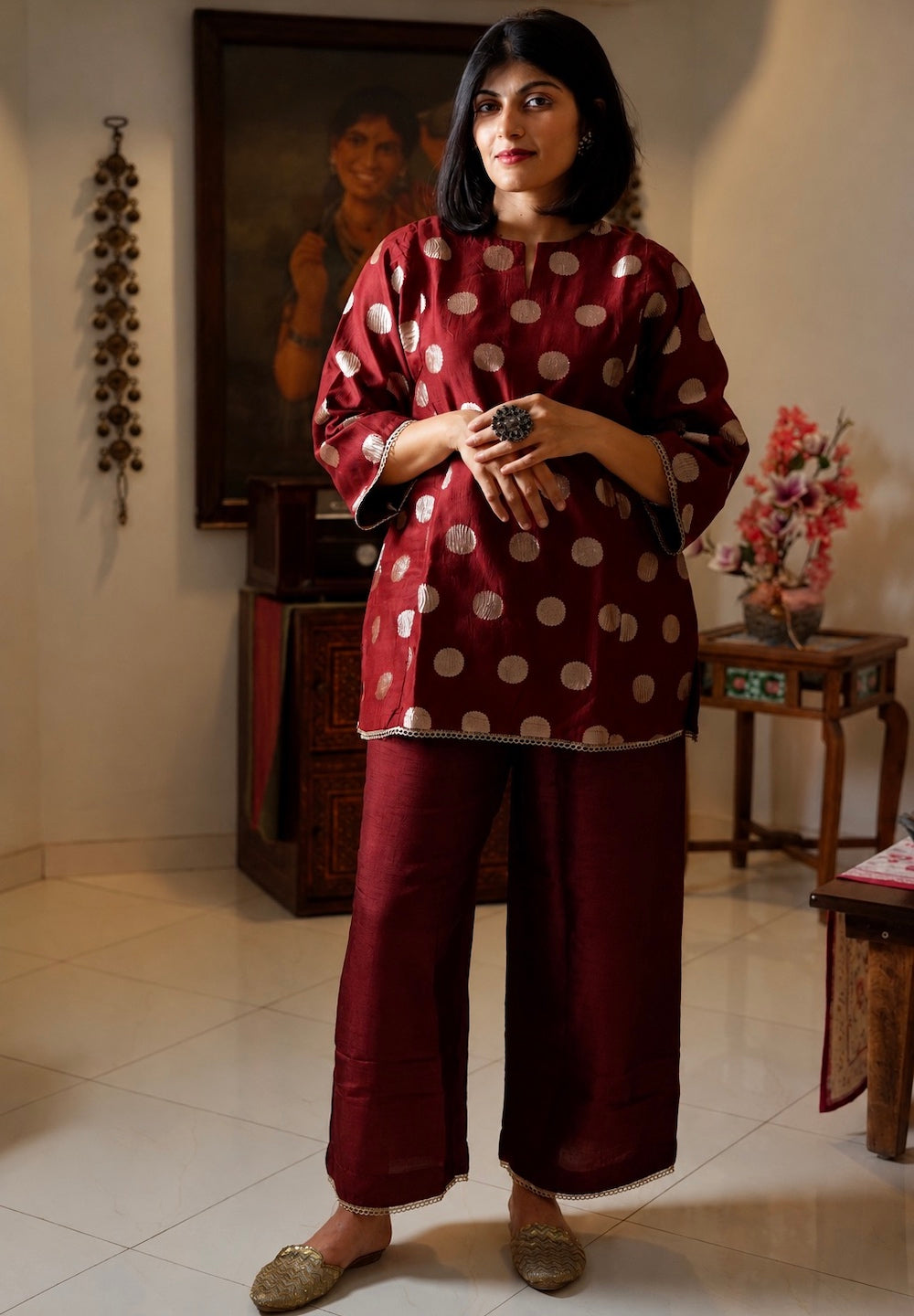 Sitare - Deep Maroon Coord Set